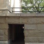 Walkway under the stairs