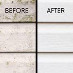 Before and After of Power Washed Siding