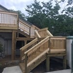 A beautiful staircase to the upper deck!