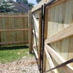 Wood Fence installation With Gate