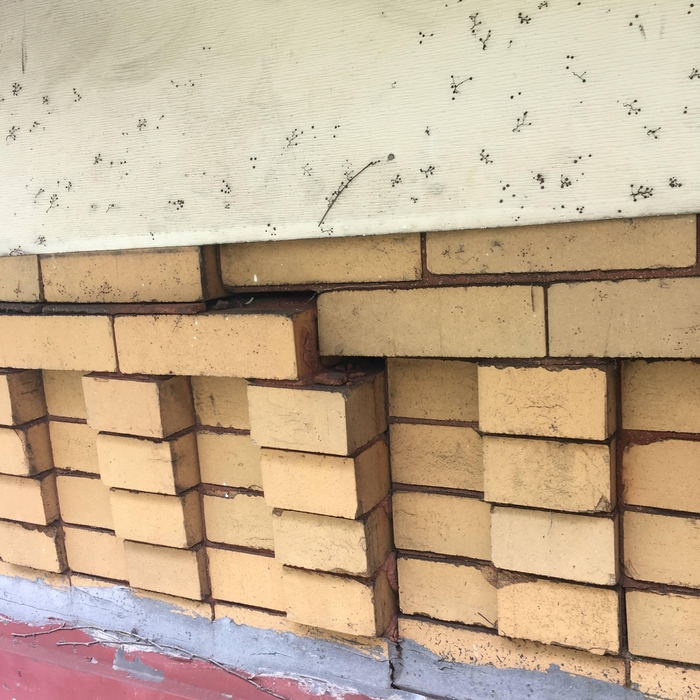 pushed brick
