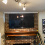 Brick Mounting over Fireplace