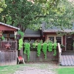 Kitchen with barn metal
