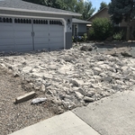 break out old driveway