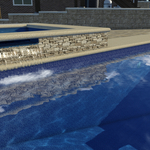 18 x 40 Custom Inground Vinyl Liner Pool with Rais