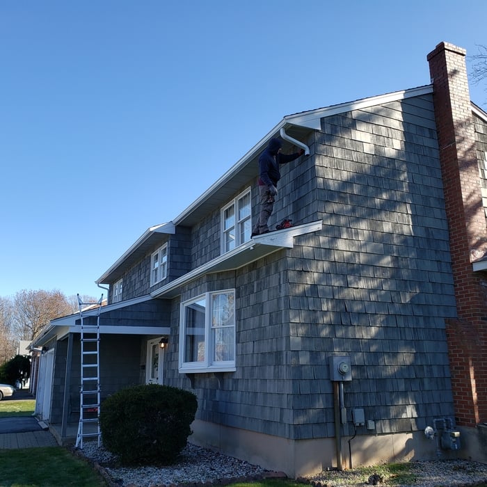 new seamless gutter install