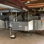 After photo of a crawl space furnace install
