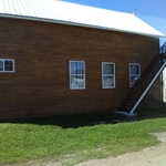 Stain siding and Metal Deck