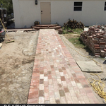 Walk way with porch steps