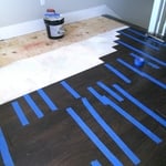 Engineered wood install, second floor