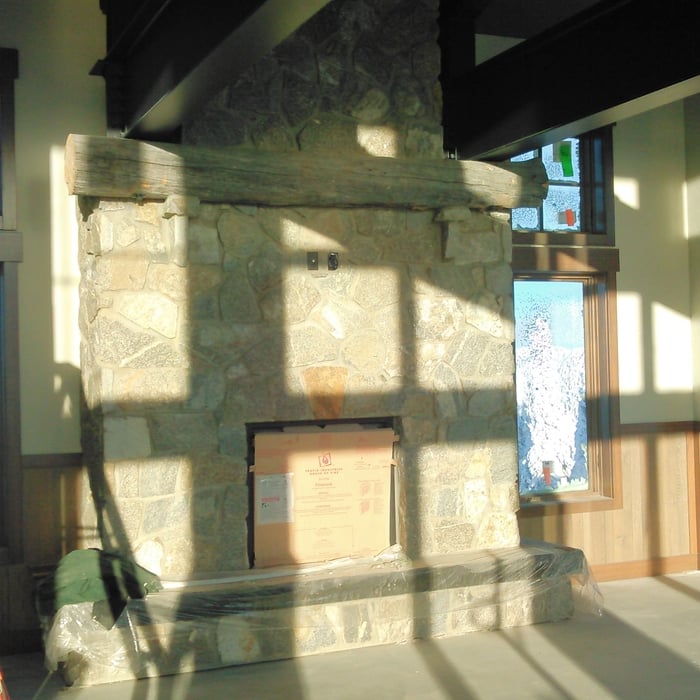 Summit Lodge Dinning Room Stone Fire Place