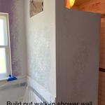 Walk-in shower wall