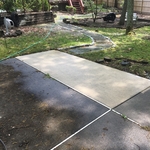 Concrete in back yard