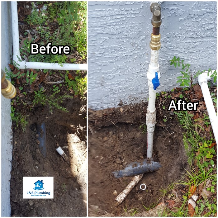 Repaired broken line and valve
