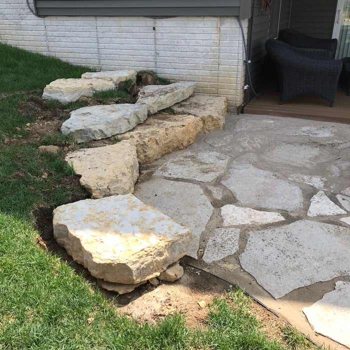 Flag stone patio