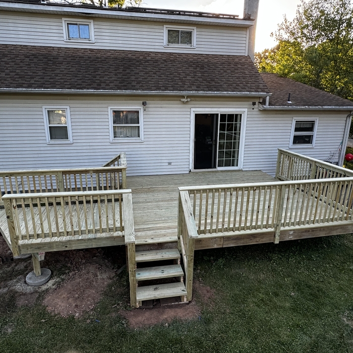 Pressure treated deck