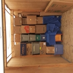 Container half way packed to show load progress