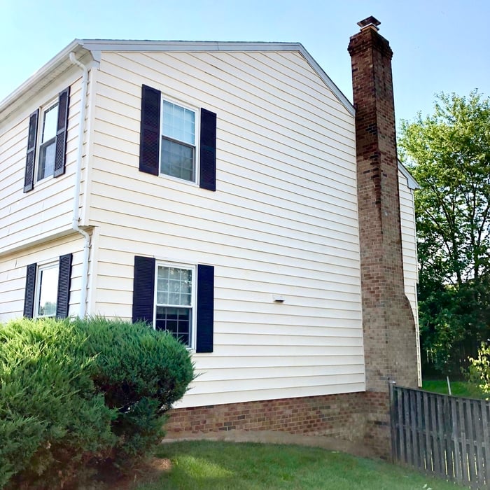 Side of Home Pressure Washed