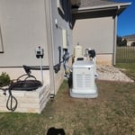 Generator installation and hose bib relocation