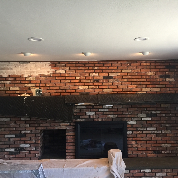 White Wash Brick Befere