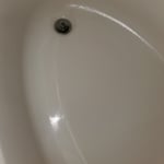 Repaired cracked bathtub