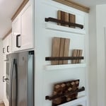 Refrigerator Surround with Cutting Board Display
