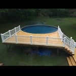 Above ground pool deck