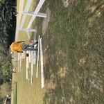 Install Of A 2 Rail White Vinyl Fence
