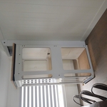 Note the floor panel on top of the elevator