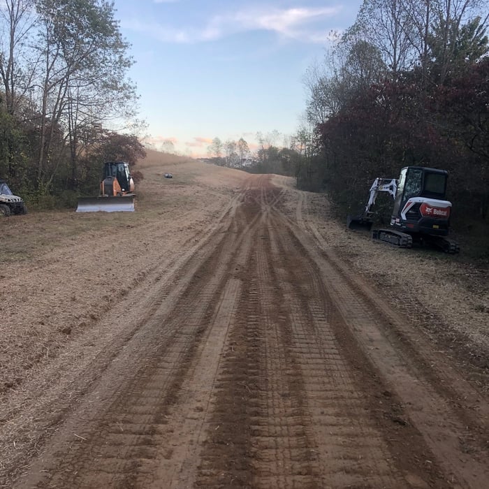 Driveway Progress Photo - Late Evening