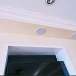 TV is mounted into custom 50" Recessed Box