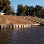 Finished seawall at Santee