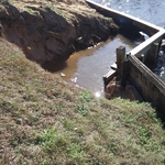 Washed out seawall
