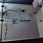 Frameless shower door