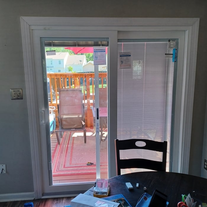Sliding glass door install