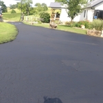 Driveyway right after Seal coating it
