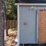 Install gutters on a shed