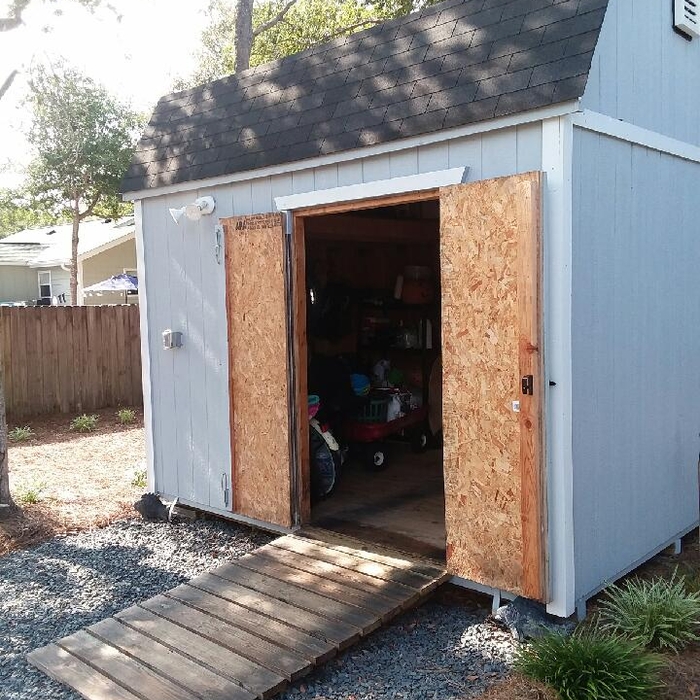 Install gutters on a shed