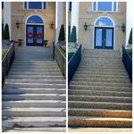 Before & After Pebble Epoxy on Steps