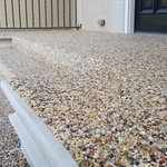 Pebble Epoxy on Steps and Front Porch