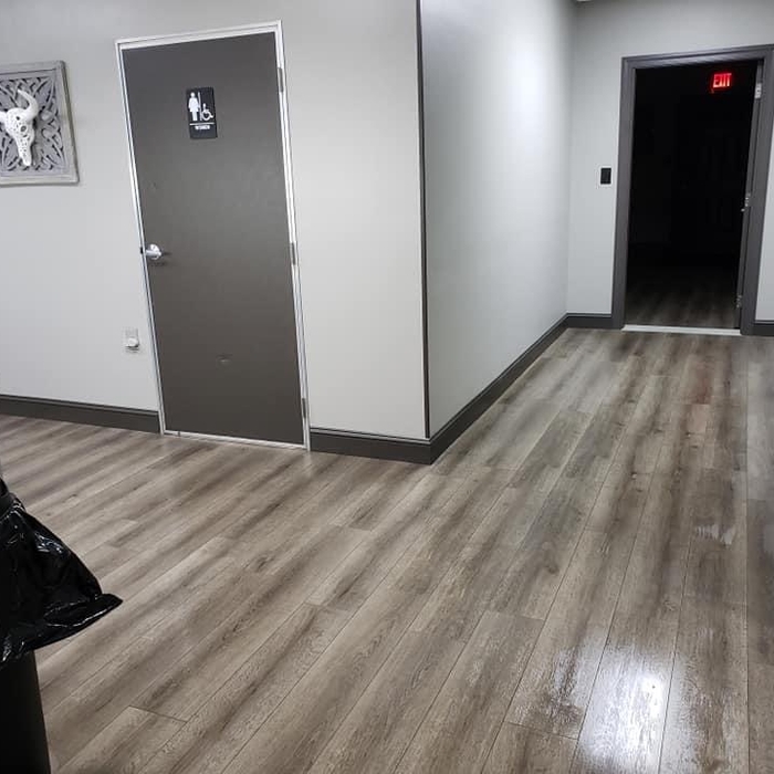 Vinegar steamed mopped floors