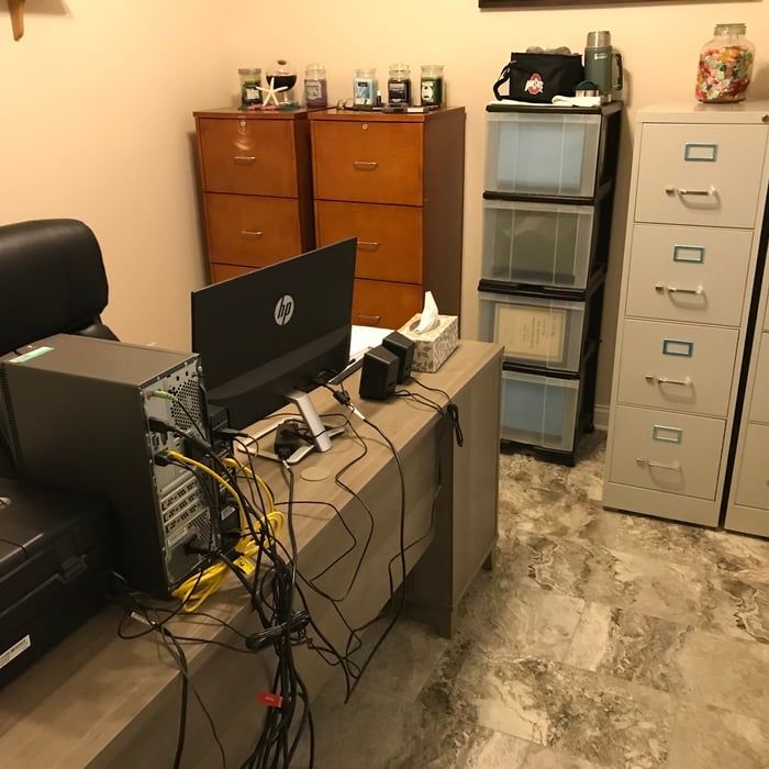 Floor in office area