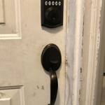 Doorknob and keypad installation