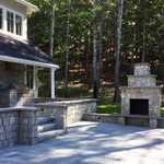 Custom Ousiide patio-terrace-grill and Fireplace