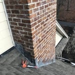 Chimney flashing repair