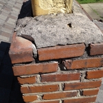 Broken up chimney