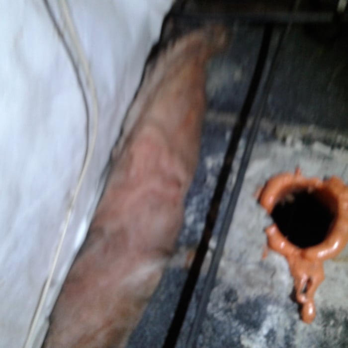 Large hole in chimney Chase located in attic