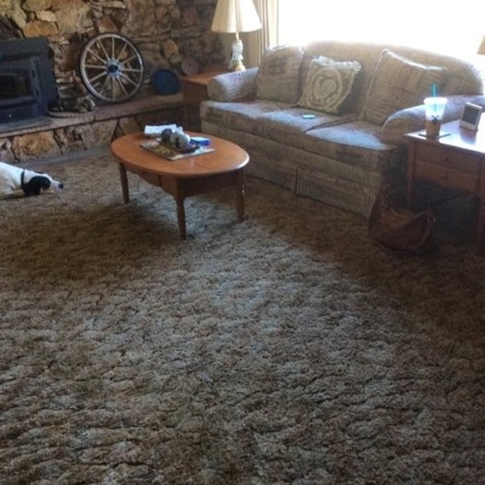 Living Room Carpet Installation (Before Photo)