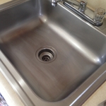 Kitchen sink cleaned and shined ready for move in