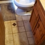Bathroom floor before